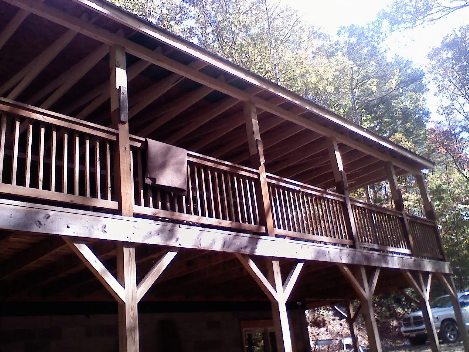 Timber framing under a new elevated porch and deck — Roof Leak Repair in Coeymans Hollow by Roofing Brothers